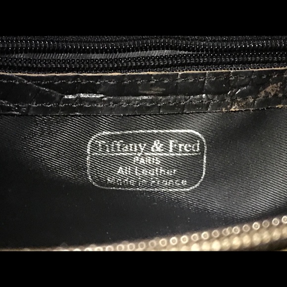 Vtg Tiffany & Fred Paris Alligator Embossed Purse - Picture 4 of 8